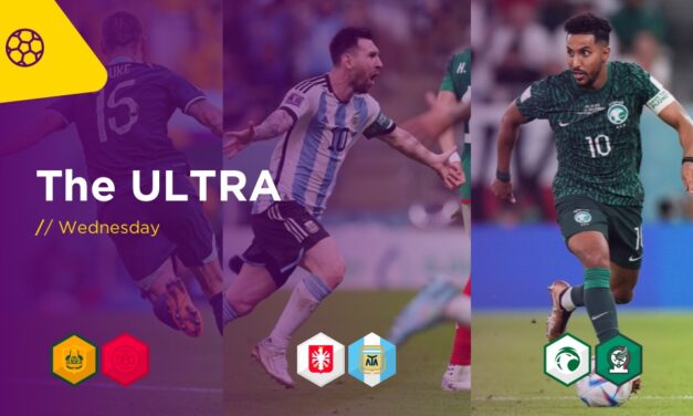 WORLD CUP ULTRA Weds: AUSTRALIA v DENMARK, TUNISIA v FRANCE, POLAND v ARGENTINA, SAUDI ARABIA v MEXICO, AUSTRALIA v DENMARK